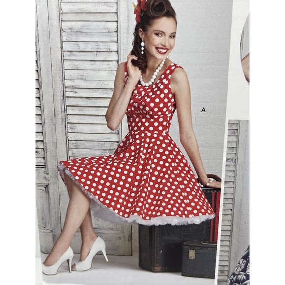 Simplicity Pattern 8051 AA Size 10-18 Sun Dress UNCUT pinup rockabilly marilyn - Picture 2 of 10